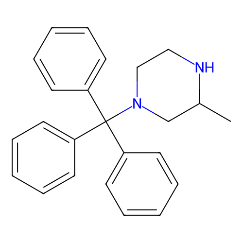 1-Trityl-3-methylpiperazine structure