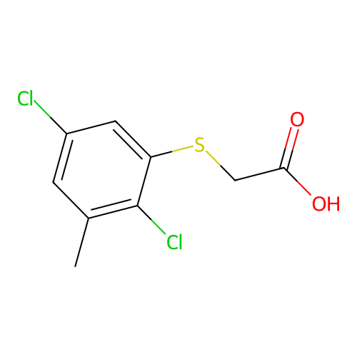 [(2,5-Dichloro-3-methylphenyl)sulfanyl]acetic acid structure