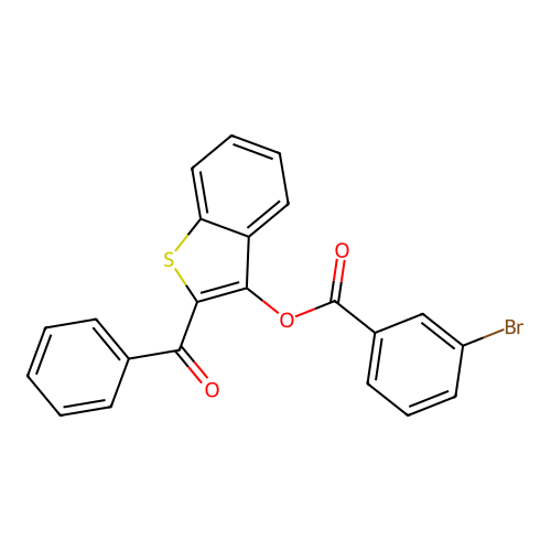 2-(Phenylcarbonyl)benzo[b]thiophen-3-yl 3-bromobenzoate structure