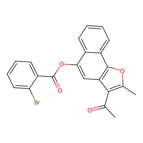 3-Acetyl-2-methylnaphtho[1,2-b]furan-5-yl 2-bromobenzoate structure