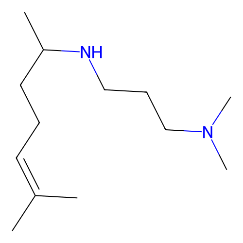 N,N-dimethyl-N'-(6-methylhept-5-en-2-yl)propane-1,3-diamine structure