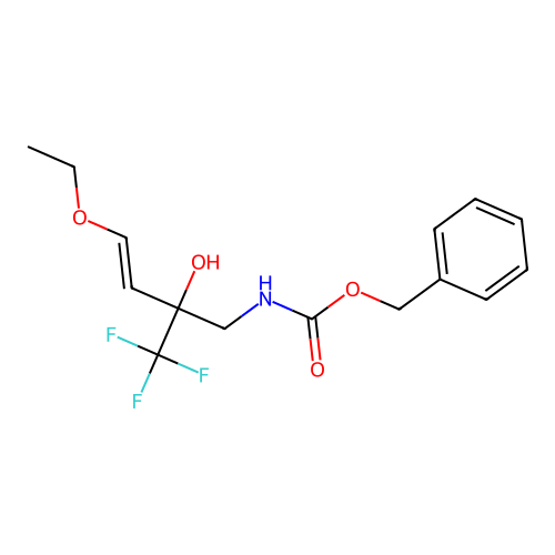 benzyl N-[4-ethoxy-2-hydroxy-2-(trifluoromethyl)but-3-en-1-yl]carbamate structure