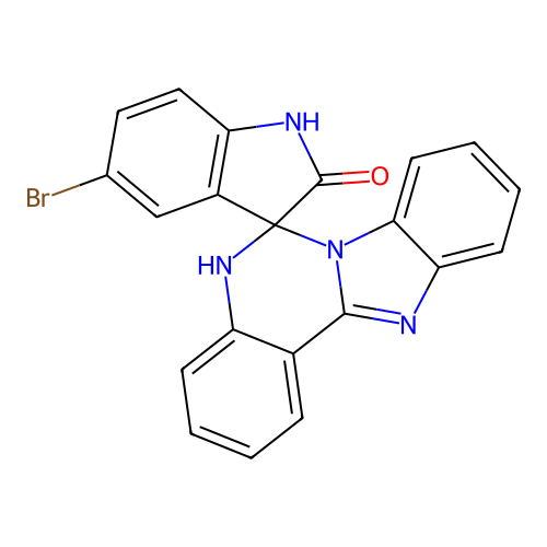 5'-bromo-5H-spiro[benzimidazo[1,2-c]quinazoline-6,3'-indol]-2'(1'H)-one structure