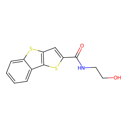 N-(2-hydroxyethyl)benzo[b]thieno[2,3-d]thiophene-2-carboxamide structure