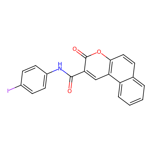 N-(4-iodophenyl)-3-oxo-3H-benzo[f]chromene-2-carboxamide structure