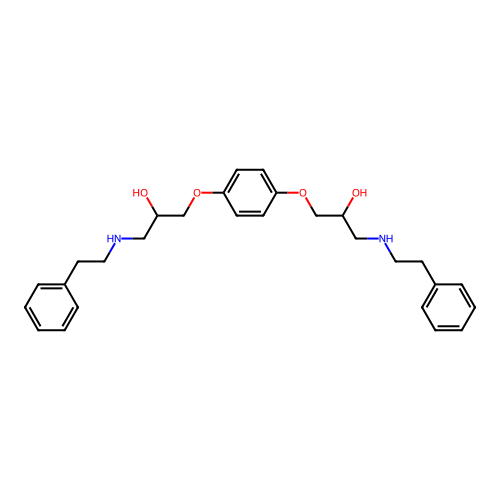 3,3'-(1,4-Phenylenebis(oxy))bis(1-(phenethylamino)propan-2-ol) structure
