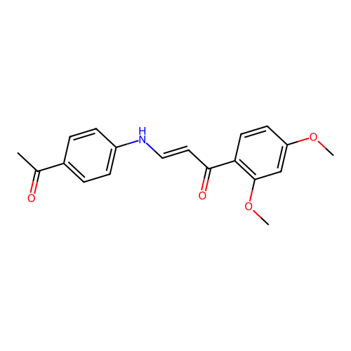 3-((4-Acetylphenyl)amino)-1-(2,4-dimethoxyphenyl)prop-2-en-1-one structure