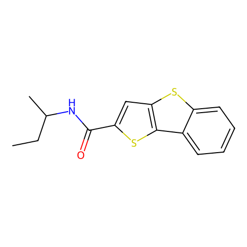 N-(sec-butyl)benzo[b]thieno[2,3-d]thiophene-2-carboxamide structure