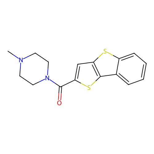 (4-Methyl-1-piperazinyl)-(2-thieno[3,2-b][1]benzothiolyl)methanone structure