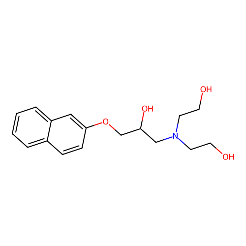 1-[Bis(2-hydroxyethyl)amino]-3-(naphthalen-2-yloxy)propan-2-ol structure