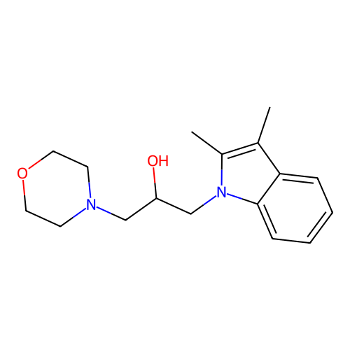 1-(2,3-Dimethyl-indol-1-yl)-3-morpholin-4-yl-propan-2-ol structure