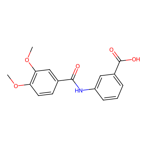 3-{[(3,4-Dimethoxyphenyl)carbonyl]amino}benzoic acid structure
