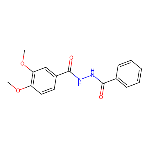 3,4-dimethoxy-N'-(phenylcarbonyl)benzohydrazide structure