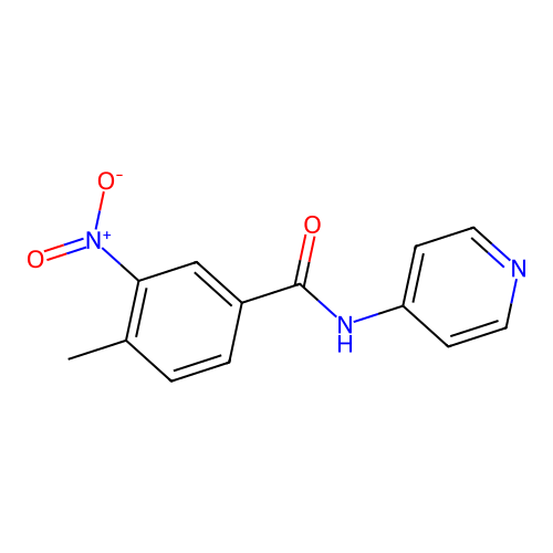4-methyl-3-nitro-N-(pyridin-4-yl)benzamide structure