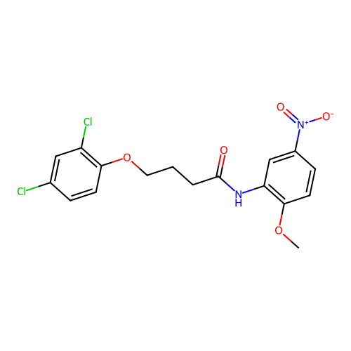 4-(2,4-dichlorophenoxy)-N-(2-methoxy-5-nitrophenyl)butanamide structure