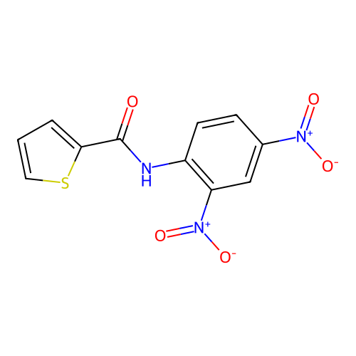N-(2,4-dinitrophenyl)thiophene-2-carboxamide structure