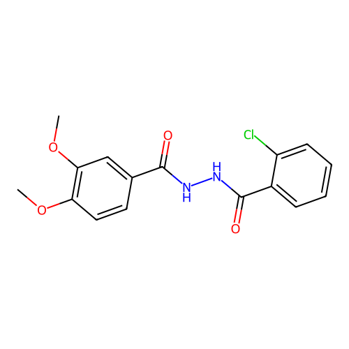 N'-[(2-chlorophenyl)carbonyl]-3,4-dimethoxybenzohydrazide structure