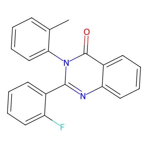 2-(2-fluorophenyl)-3-(2-methylphenyl)-4(3H)-quinazolinone structure