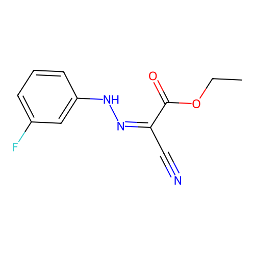 Ethyl 2-cyano-2-[(3-fluorophenyl)hydrazinylidene]acetate structure