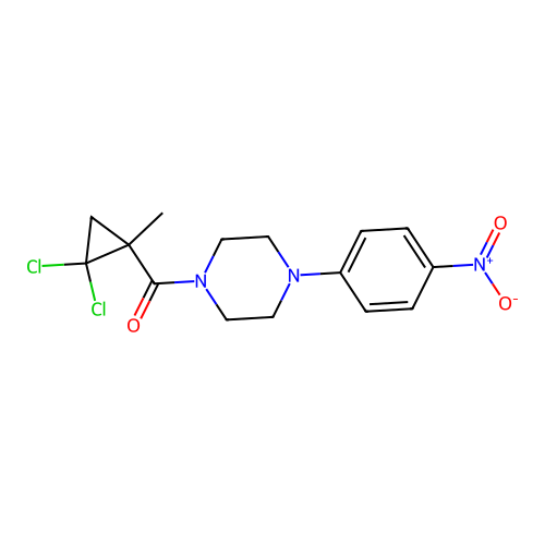 (2,2-Dichloro-1-methylcyclopropyl)[4-(4-nitrophenyl)piperazin-1-yl]methanone structure
