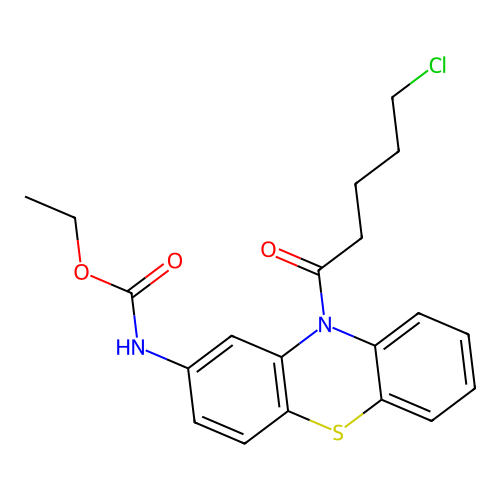 ethyl (10-(5-chloropentanoyl)-10H-phenothiazin-2-yl)carbamate structure