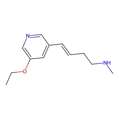 (E)-4-(5-ethoxypyridin-3-yl)-N-methylbut-3-en-1-amine structure