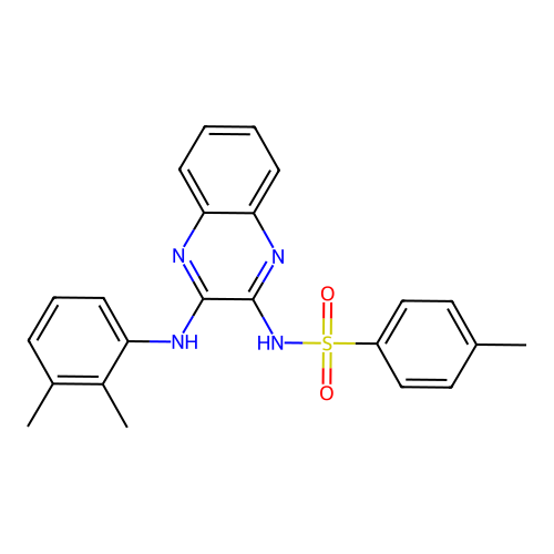 N-(3-((2,3-dimethylphenyl)amino)quinoxalin-2-yl)-4-methylbenzenesulfonamide structure