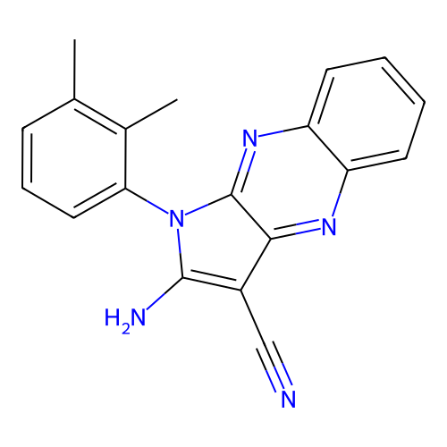 2-amino-1-(2,3-dimethylphenyl)-1H-pyrrolo[2,3-b]quinoxaline-3-carbonitrile structure