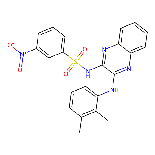 N-(3-((2,3-dimethylphenyl)amino)quinoxalin-2-yl)-3-nitrobenzenesulfonamide structure