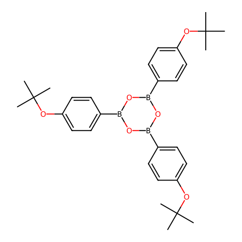 2,4,6-Tris[4-[(2-methylpropan-2-yl)oxy]phenyl]-1,3,5,2,4,6-trioxatriborinane structure