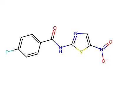 4-fluoro-N-(5-nitro-1,3-thiazol-2-yl)benzamide structure
