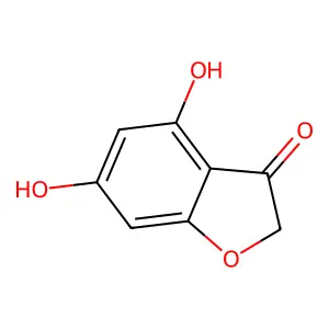 4,6-dihydroxybenzofuran-3(2H)-one structure