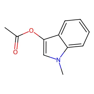 1H-Indol-3-ol, 1-methyl-, 3-acetate structure