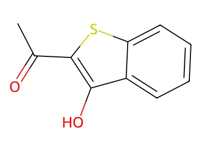 2-Acetyl-3-hydroxybenzo(B)thiophene structure