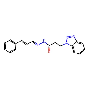 3-(1H-1,2,3-Benzotriazol-1-YL)-N'-(3-phenyl-2-propenylidene)propanohydrazide structure