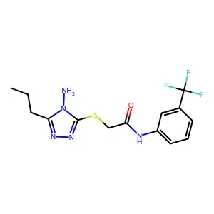 2-((4-Amino-5-propyl-4H-1,2,4-triazol-3-yl)thio)-N-(3-(trifluoromethyl)phenyl)acetamide structure