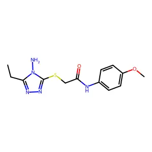 2-[(4-amino-5-ethyl-4H-1,2,4-triazol-3-yl)sulfanyl]-N-(4-methoxyphenyl)acetamide structure