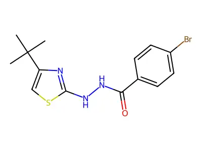 4-bromo-N'-(4-tert-butyl-1,3-thiazol-2-yl)benzohydrazide structure