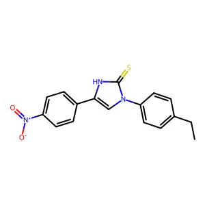 1-(4-ethylphenyl)-4-(4-nitrophenyl)-1H-imidazole-2-thiol structure