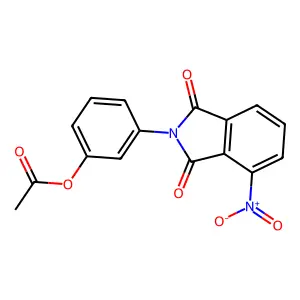 3-(4-Nitro-1,3-dioxoisoindolin-2-yl)phenyl acetate structure