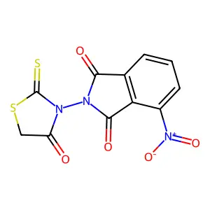 4-nitro-2-(4-oxo-2-thioxo-1,3-thiazolidin-3-yl)-1H-isoindole-1,3(2H)-dione structure