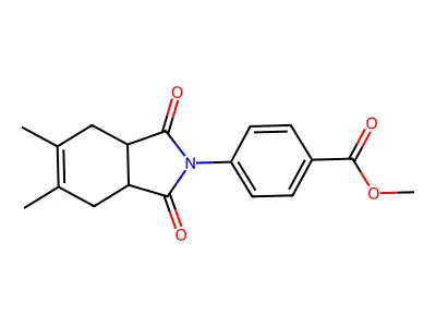 Methyl 4-(5,6-dimethyl-1,3-dioxo-3a,4,7,7a-tetrahydroisoindol-2-yl)benzoate structure