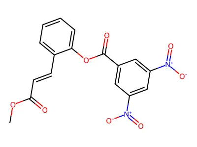 Methyl 3-[2-[(3,5-dinitrobenzoyl)oxy]phenyl]-2-propenoate structure