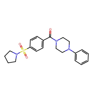 (4-Phenyl-piperazin-1-yl)-[4-(pyrrolidine-1-sulfonyl)-phenyl]-methanone structure