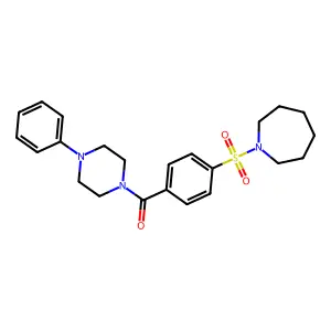 (4-(Azepan-1-ylsulfonyl)phenyl)(4-phenylpiperazin-1-yl)methanone structure