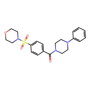 (4-(Morpholinosulfonyl)phenyl)(4-phenylpiperazin-1-yl)methanone structure