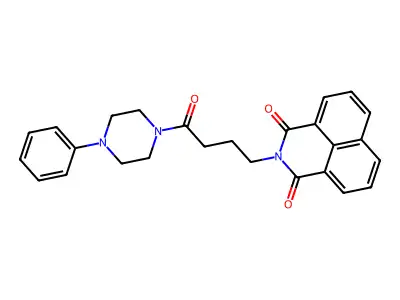 2-[4-Oxo-4-(4-phenyl-piperazin-1-yl)-butyl]-benzo[de]isoquinoline-1,3-dione structure