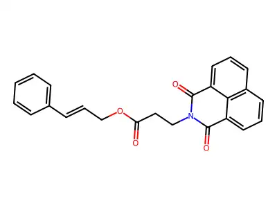 cinnamyl 3-(1,3-dioxo-1H-benzo[de]isoquinolin-2(3H)-yl)propanoate structure
