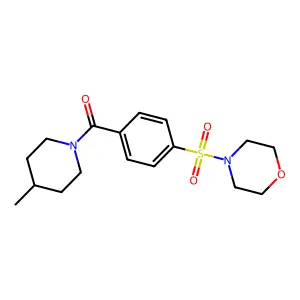 (4-Methylpiperidin-1-yl)(4-(morpholinosulfonyl)phenyl)methanone structure