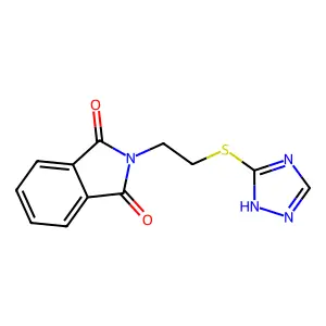2-[2-(4H-[1,2,4]Triazol-3-ylsulfanyl)-ethyl]-isoindole-1,3-dione structure